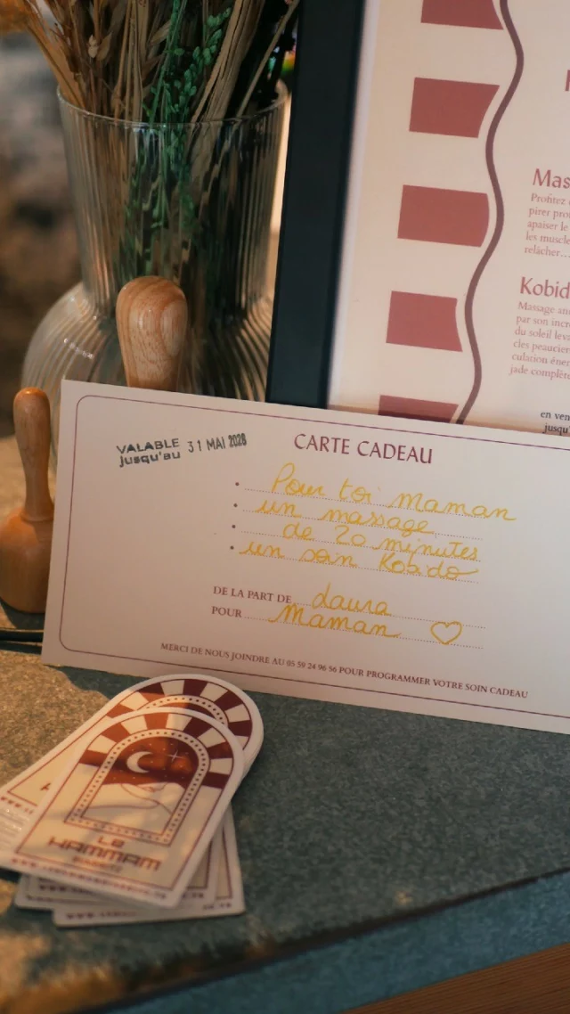 Et si, pour une fois, on leur offrait non pas ce dont elles ont besoin…
Mais ce qu’elles méritent. 

✨ Le Hammam Biarritz leur dédie un instant de douceur à votre maman d'amour :

💆‍♀️ Massage du dos – 20 minutes
Pour délier les nœuds du quotidien, relâcher ce qu’on ne dit pas toujours.

🌸 Soin Kobido – massage visage japonais
Un geste de beauté profond, qui éclaire le visage et réveille la lumière intérieure.

💝 L’ensemble : 90 €
À offrir ou à s’offrir, en boutique ou en bon cadeau.

📅 Disponible jusqu’au 26 mai – valable 1 an

📞 Réservations au 05 59 24 96 56 ou sur www.lehammambiarritz.fr

#hammam #hammambiarritz #spa #soins #paysbasque #bayonne #paysbasque #paysbasque_net #bayonne #biarritz #anglet #bayonnemaville #ciboure #stjeandeluz #landes #bearn #euskalherria